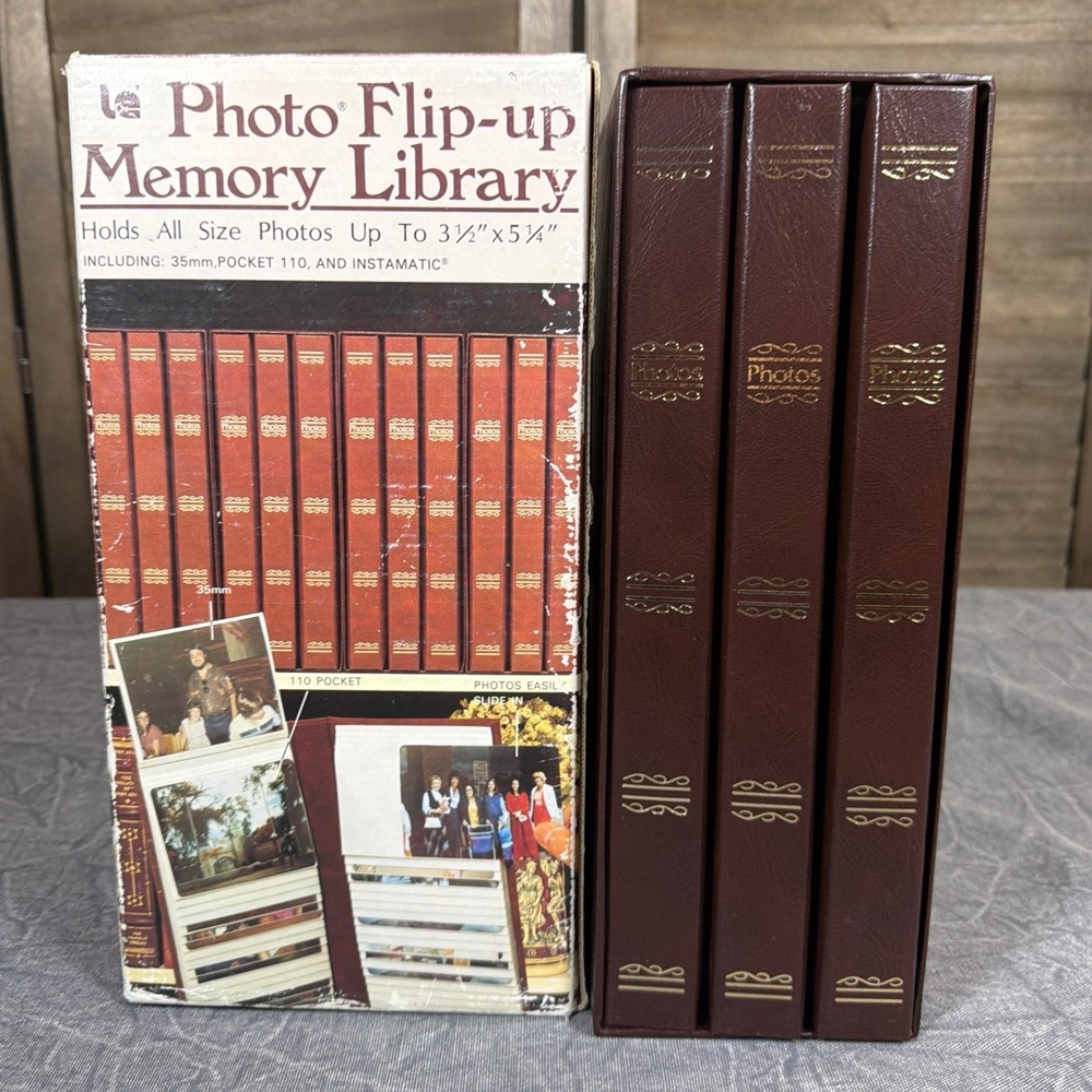 Pioneer Le Photo Flip-up Memory Library 300 Photo Album Set Burgundy BF-300
